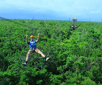 Tulum extreme, ziplines, rappel and cave